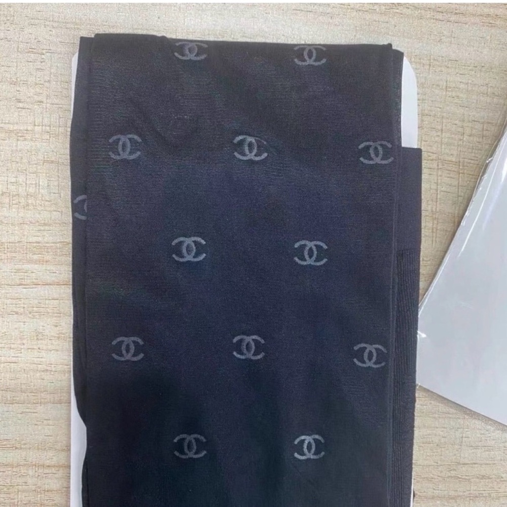 Chic Black Patterned Tights Without Velvet - image 2